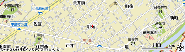 愛知県岡崎市中島町紅蓮29周辺の地図