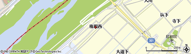 愛知県西尾市上町（権現西）周辺の地図