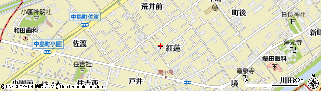 愛知県岡崎市中島町紅蓮42周辺の地図