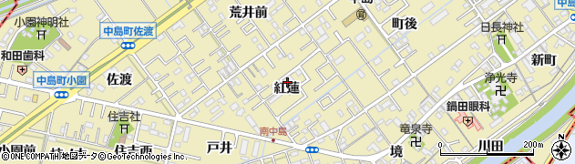 愛知県岡崎市中島町紅蓮28周辺の地図