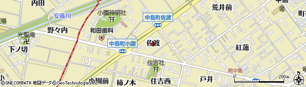 愛知県岡崎市中島町（佐渡）周辺の地図