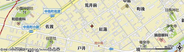 愛知県岡崎市中島町紅蓮45周辺の地図