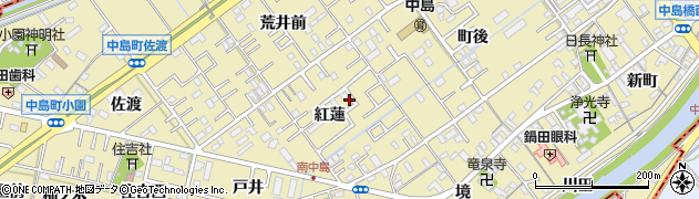愛知県岡崎市中島町紅蓮18周辺の地図