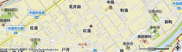 愛知県岡崎市中島町紅蓮19周辺の地図