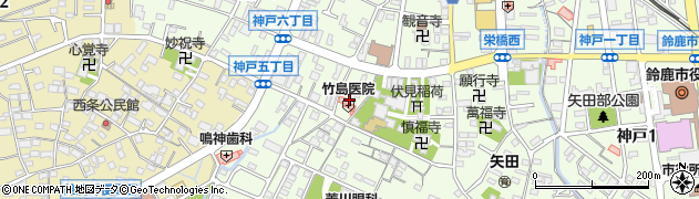 竹島医院周辺の地図
