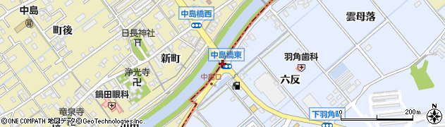 中島橋東周辺の地図