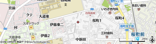 愛知県西尾市桜町周辺の地図