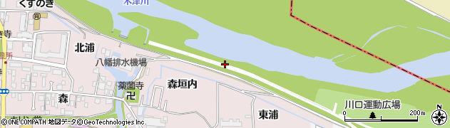 京都八幡木津自転車道線周辺の地図