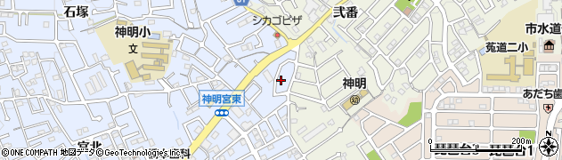 京都府宇治市神明宮東3周辺の地図