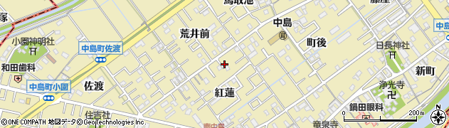 愛知県岡崎市中島町紅蓮22周辺の地図
