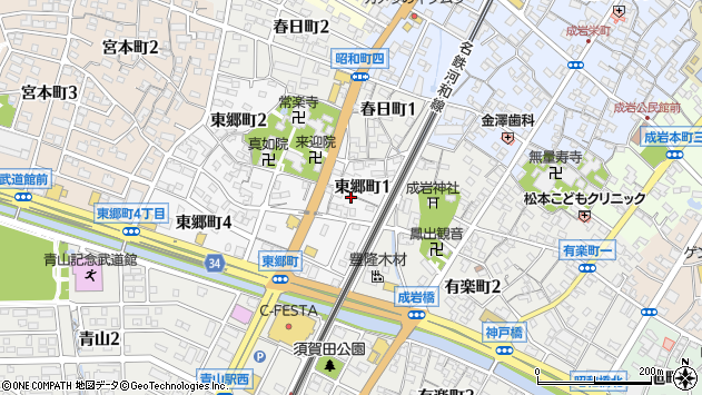 〒475-0924 愛知県半田市東郷町の地図
