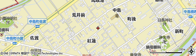 愛知県岡崎市中島町紅蓮4周辺の地図