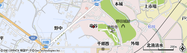 愛知県新城市豊島竜谷周辺の地図