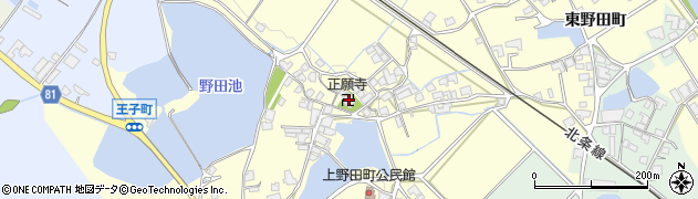 兵庫県加西市野田町118周辺の地図