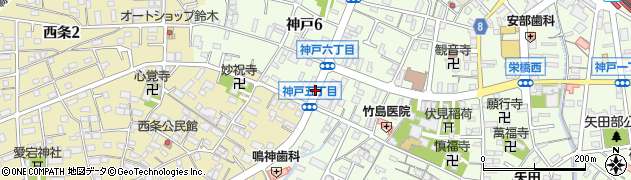神戸6丁目周辺の地図