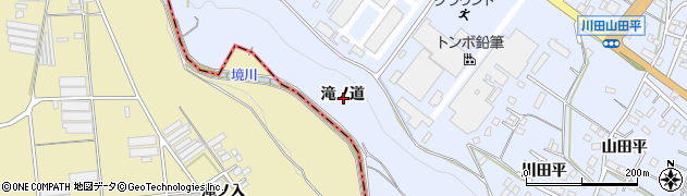 愛知県新城市川田（滝ノ道）周辺の地図