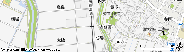 愛知県額田郡幸田町菱池小屋ケ下周辺の地図