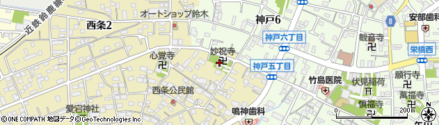 妙祝寺周辺の地図