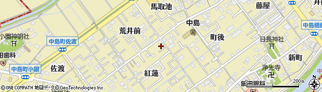 愛知県岡崎市中島町紅蓮2周辺の地図