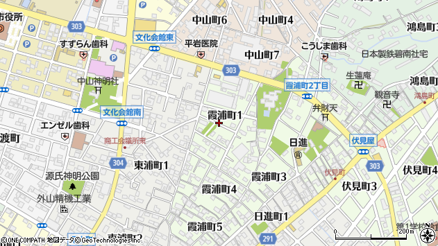 〒447-0881 愛知県碧南市霞浦町の地図