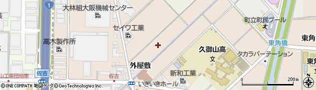 京都府久世郡久御山町佐古外屋敷周辺の地図