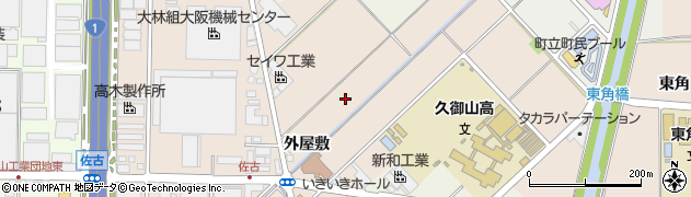 京都府久御山町（久世郡）佐古（外屋敷）周辺の地図