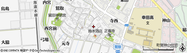 愛知県額田郡幸田町菱池寺西周辺の地図