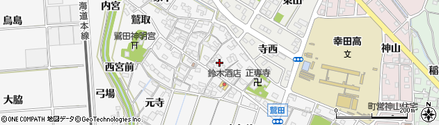 愛知県幸田町（額田郡）菱池（寺西）周辺の地図