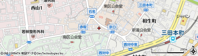 中兵庫信用金庫三田支店周辺の地図