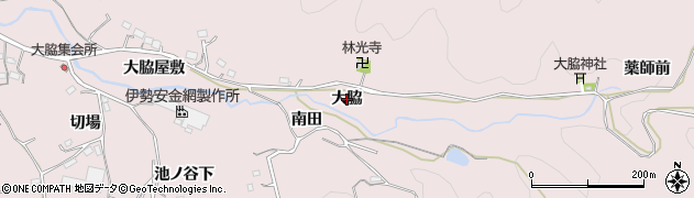 愛知県新城市庭野（大脇）周辺の地図