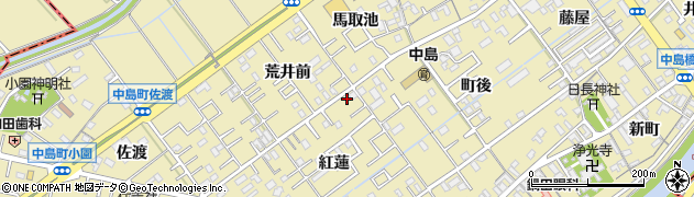 愛知県岡崎市中島町紅蓮1周辺の地図