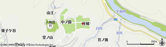 京都府宇治市白川（打破）周辺の地図
