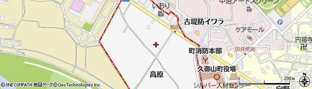 京都府八幡市川口（高原）周辺の地図