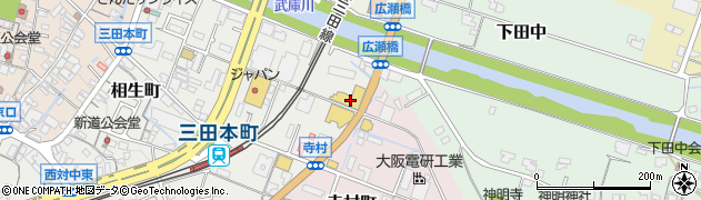 ホンダカーズ兵庫三田中央店周辺の地図
