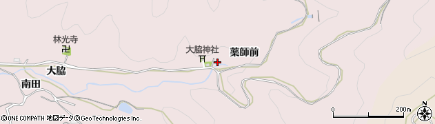 愛知県新城市庭野（薬師前）周辺の地図
