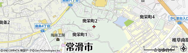 愛知県常滑市奥栄町周辺の地図