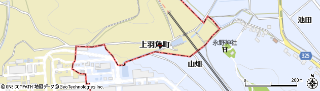 愛知県西尾市上羽角町馬頭周辺の地図