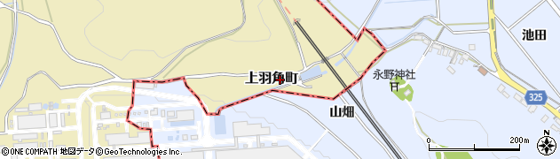 愛知県西尾市上羽角町（馬頭）周辺の地図