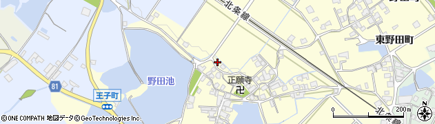 兵庫県加西市野田町83周辺の地図