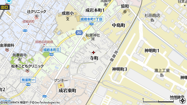 〒475-0844 愛知県半田市寺町の地図