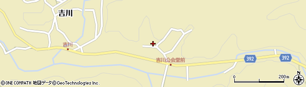 愛知県新城市吉川（間渡）周辺の地図