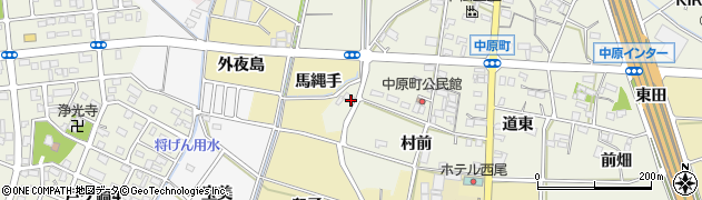 愛知県西尾市中原町荒子33周辺の地図