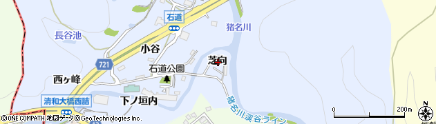 兵庫県川西市石道芝向周辺の地図