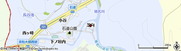 兵庫県川西市石道（芝向）周辺の地図