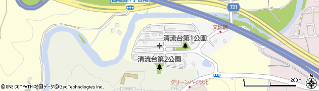 兵庫県川西市清流台周辺の地図
