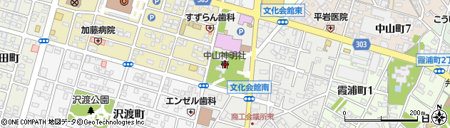 中山神明社周辺の地図