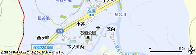 兵庫県川西市石道（芝垣内）周辺の地図