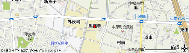 愛知県西尾市八ツ面町（馬縄手）周辺の地図