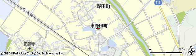 兵庫県加西市野田町（東野田町）周辺の地図