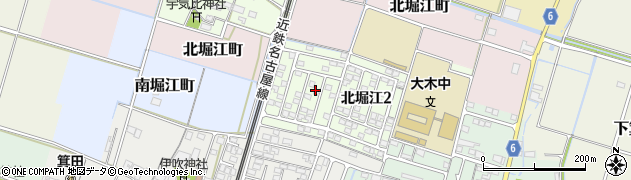 三重県鈴鹿市北堀江周辺の地図